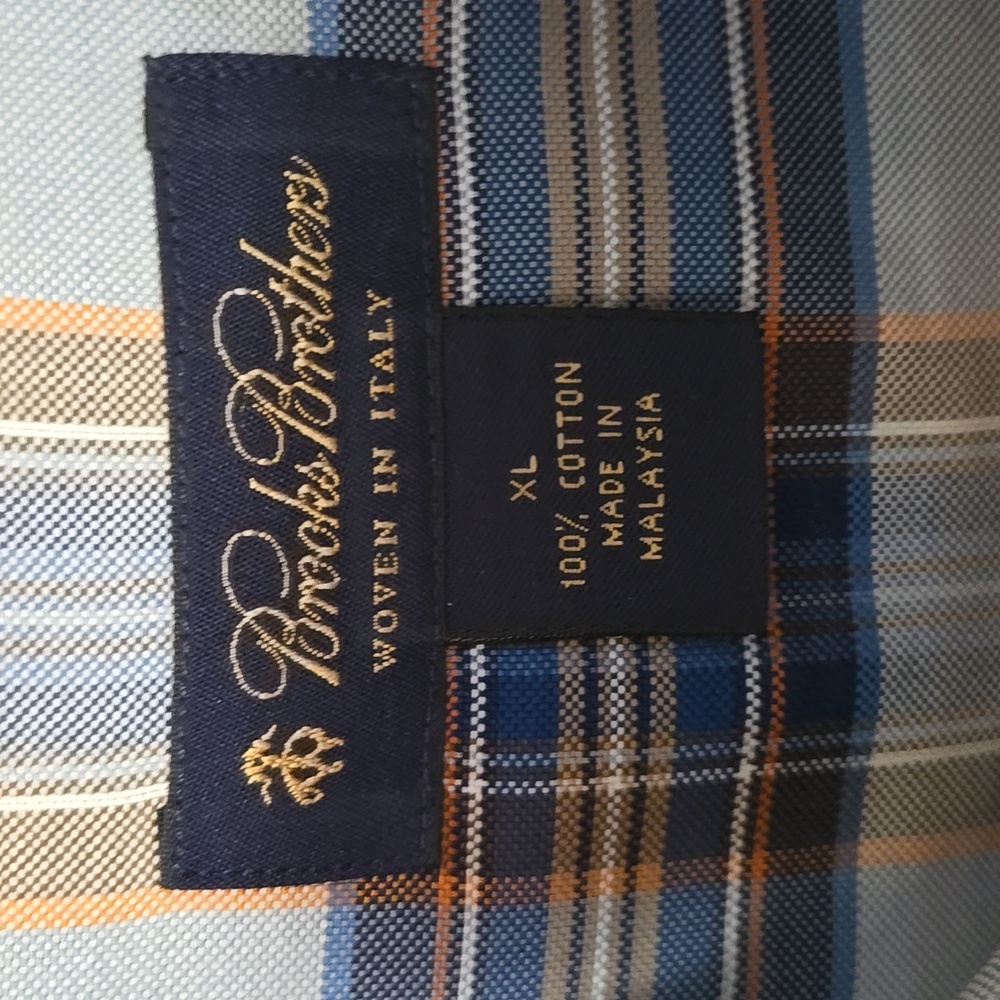 Brooks Brothers Men's Blue Plaid Shirt - Picture 4 of 9